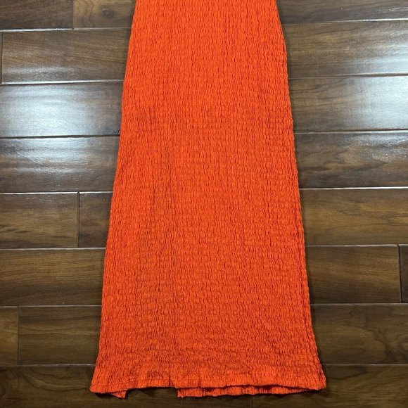 Free People Beach Size XS Orange Eleni Bodycon Midi Maxi Dress‎ - Picture 12 of 12